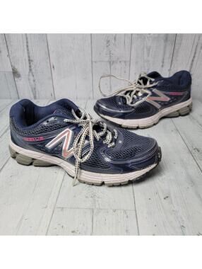 New Balance Womens 680 V2 W680PE2 Blue Running Shoes Sneakers Size 6.5
